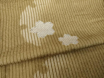 平和屋着物●長襦袢　無双仕立て　雪輪花文　半衿刺繍　正絹　逸品　AABJ3133ck