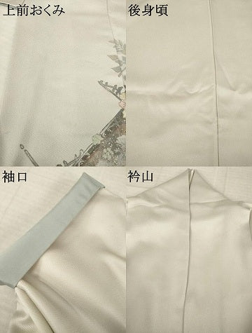 平和屋着物●金彩友禅　卓越技能者・名工・和田光正　訪問着　花天井文　暈し染め　金銀彩　正絹　逸品　AABJ3141ck