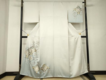 平和屋着物●金彩友禅　卓越技能者・名工・和田光正　訪問着　花天井文　暈し染め　金銀彩　正絹　逸品　AABJ3141ck