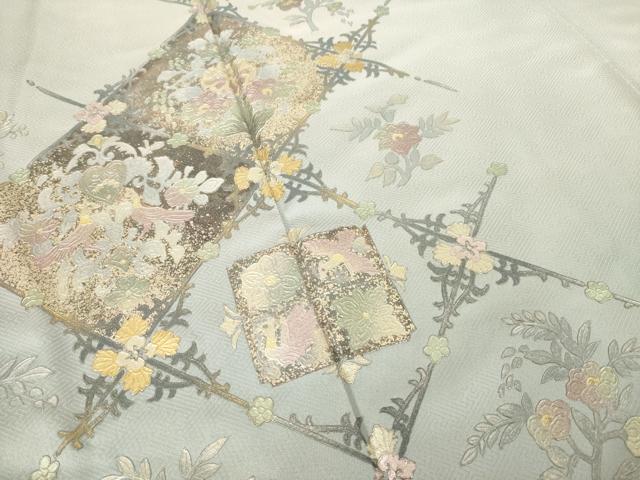 平和屋着物●金彩友禅　卓越技能者・名工・和田光正　訪問着　花天井文　暈し染め　金銀彩　正絹　逸品　AABJ3141ck