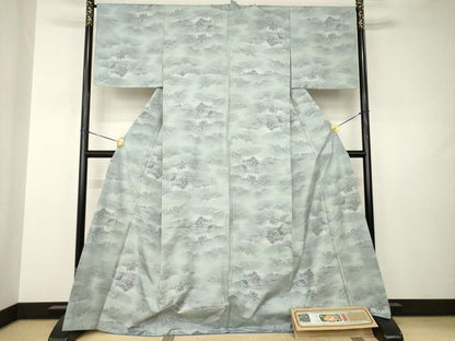 平和屋着物●都喜ヱ門　本場大島紬　総絣　藤絹織物謹製　遠山文　証紙付き　正絹　逸品　AABJ3144ck