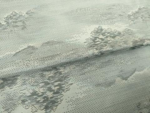 平和屋着物●都喜ヱ門　本場大島紬　総絣　藤絹織物謹製　遠山文　証紙付き　正絹　逸品　AABJ3144ck