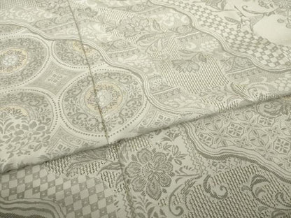 平和屋着物●中国三大刺繍　スワトウ刺繍　汕頭刺繍　お召　訪問着　道長更紗花文　金糸　正絹　逸品　AABJ3148ck