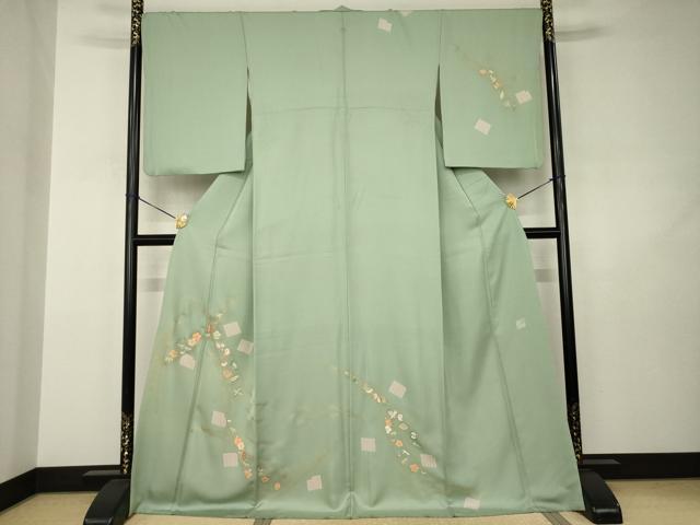 平和屋着物●創業460年・千總　訪問着　駒刺繍　源氏香宝尽くし　ロング丈　正絹　逸品　AABJ3151ck