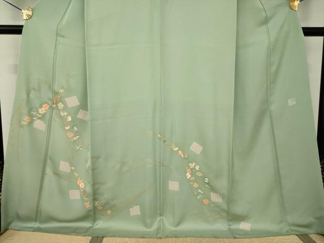 平和屋着物●創業460年・千總　訪問着　駒刺繍　源氏香宝尽くし　ロング丈　正絹　逸品　AABJ3151ck