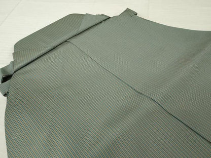 平和屋着物●男性　人間国宝　甲田綏郎　精好仙台平　馬乗り袴　縞　正絹　逸品　AABJ3153ck