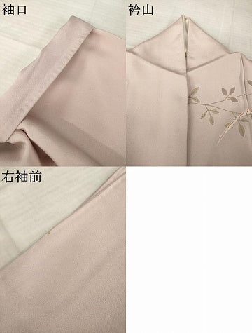 平和屋着物●訪問着　芝　枝葉文　金彩　正絹　逸品　AABJ3157ck