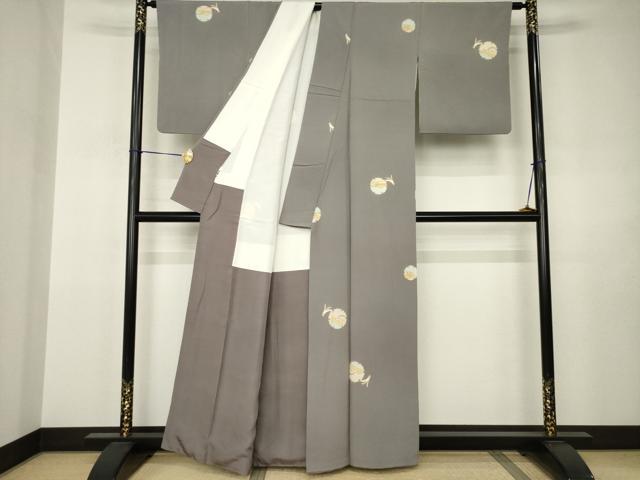 平和屋着物●上質な小紋　雪輪兎　金彩　正絹　逸品　AABJ3160ck