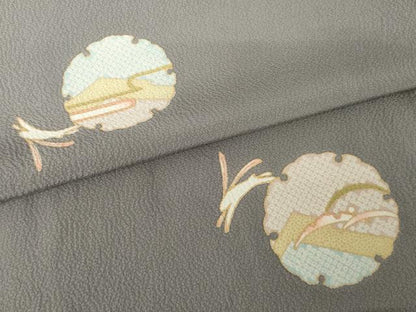 平和屋着物●上質な小紋　雪輪兎　金彩　正絹　逸品　AABJ3160ck