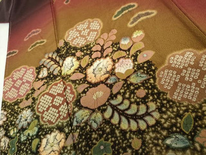 平和屋着物●吉乃一廉　幻の辻が花　訪問着　辻が花　絞り　暈し染め　金彩　正絹　逸品　未使用　AABJ3165cs