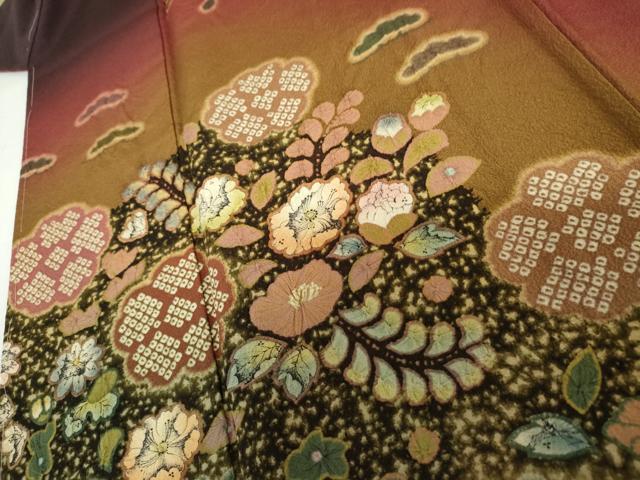 平和屋着物●吉乃一廉　幻の辻が花　訪問着　辻が花　絞り　暈し染め　金彩　正絹　逸品　未使用　AABJ3165cs