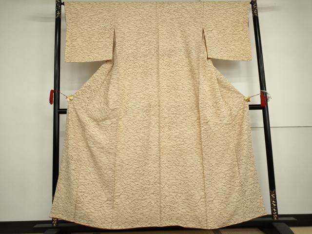 平和屋着物●上質な小紋　敷松葉　正絹　逸品　AABJ3166cs