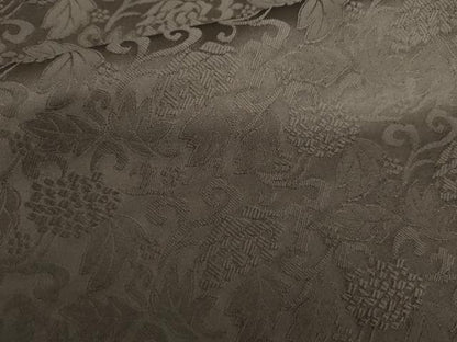 平和屋着物●上質な色無地　花唐草地紋　紅消鼠色　ロング丈　正絹　逸品　AABJ3168cs