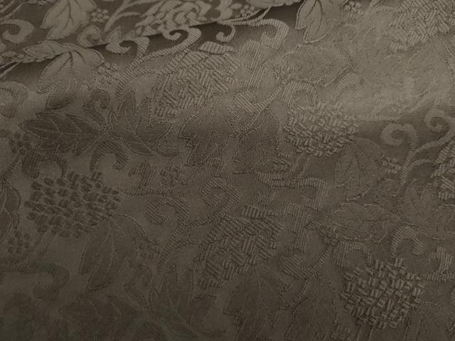 平和屋着物●上質な色無地　花唐草地紋　紅消鼠色　ロング丈　正絹　逸品　AABJ3168cs
