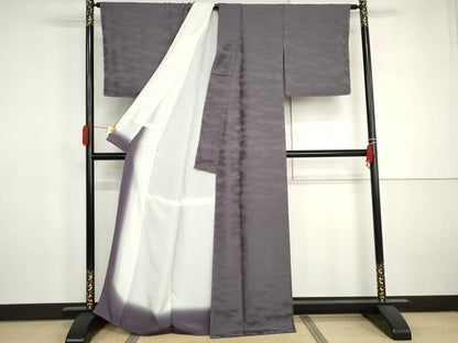 平和屋着物●上質な小紋　霞文　暈し染め　正絹　逸品　未使用　AABJ3169cs