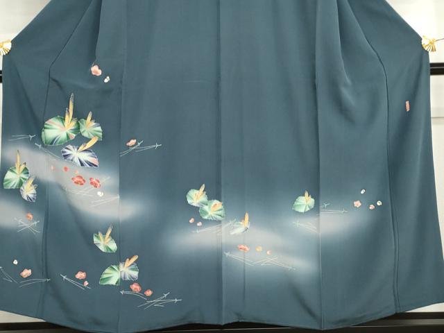 平和屋着物●本加賀友禅作家　柿本市郎　訪問着　梅松文　暈し染め　正絹　逸品　AABJ3170cs
