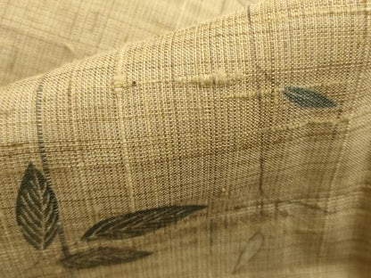平和屋着物●染織の名門　しょうざん  生紬　枝花文　正絹　逸品　AABJ3172cs