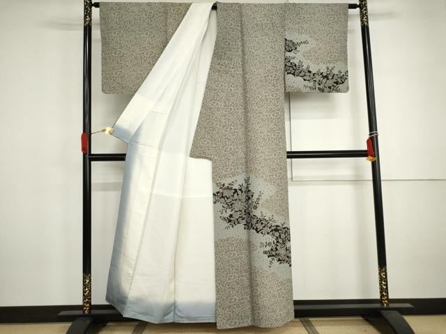 平和屋着物●訪問着　更紗花唐草文　正絹　逸品　AABJ3174cs