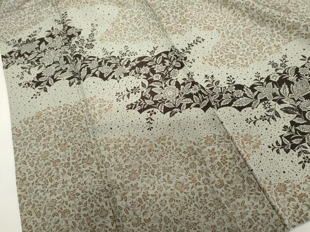 平和屋着物●訪問着　更紗花唐草文　正絹　逸品　AABJ3174cs