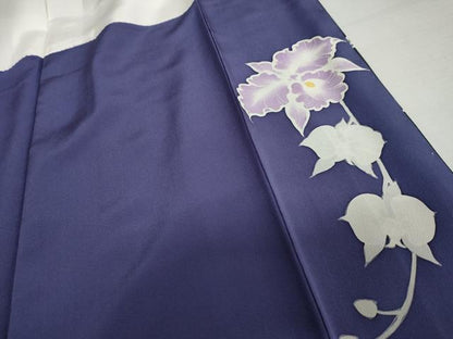 平和屋着物●豪華振袖　胡蝶蘭　暈し染め　金彩　正絹　逸品　AABJ3176cs