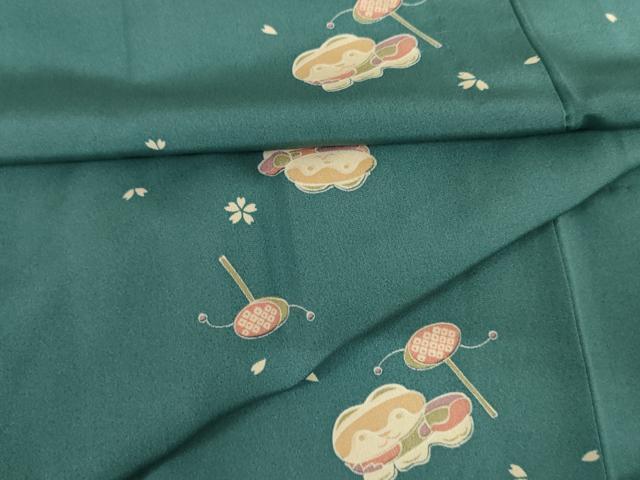 平和屋着物●長襦袢　無双仕立て　玩具文　半衿刺繍　正絹　逸品　AABJ3181cs
