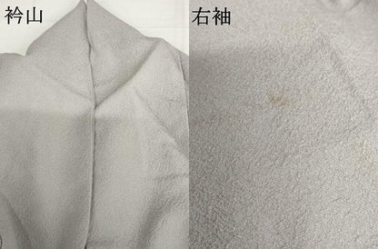 平和屋着物●上質な色無地　紋意匠　藤色　正絹　逸品　AABJ3189cs
