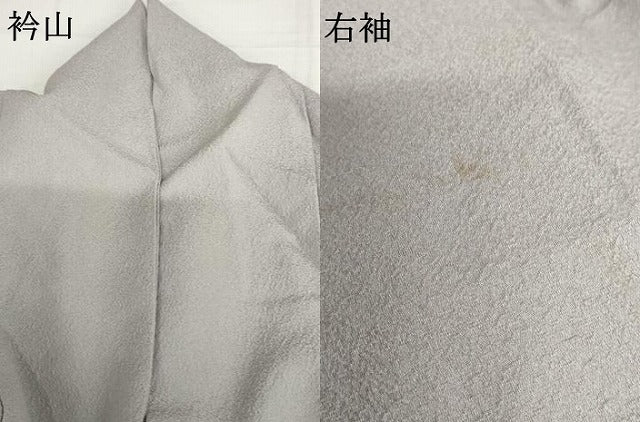 平和屋着物●上質な色無地　紋意匠　藤色　正絹　逸品　AABJ3189cs