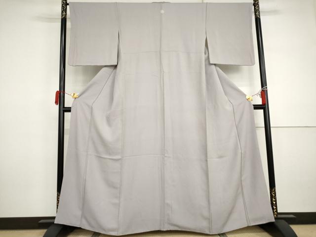 平和屋着物●上質な色無地　紋意匠　藤色　正絹　逸品　AABJ3189cs