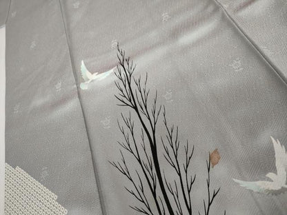 平和屋着物●訪問着　手描き　飛鳥文　正絹　逸品　AABJ3190cs