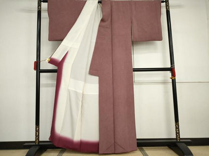 平和屋着物●江戸小紋　彫士：住田双光・染士：服部光擴　極小鮫小紋柄　鬼しぼ縮緬　正絹　逸品　AABJ3193cs