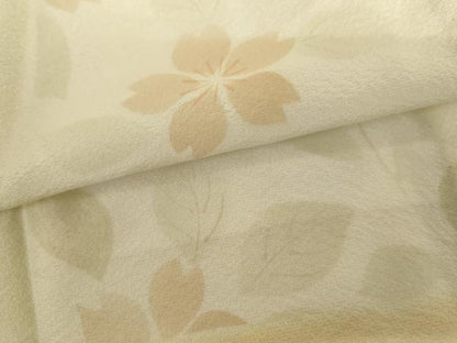 平和屋着物●長襦袢　無双仕立て　市柿草花文　正絹　逸品　AABJ3197cs