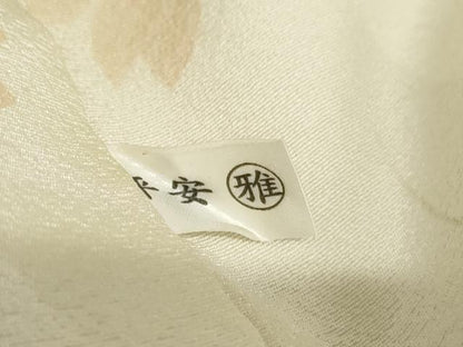 平和屋着物●長襦袢　無双仕立て　市柿草花文　正絹　逸品　AABJ3197cs