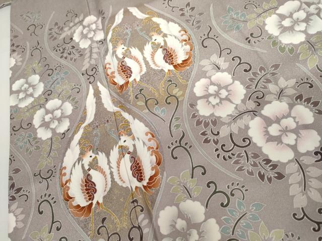 平和屋着物●豪華色留袖　作家物　立涌鳳凰花唐草文　金彩　正絹　逸品　AABJ3200cs