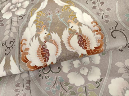 平和屋着物●豪華色留袖　作家物　立涌鳳凰花唐草文　金彩　正絹　逸品　AABJ3200cs