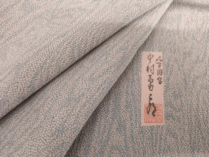 平和屋着物●重要無形文化財　人間国宝　中村勇二郎　江戸小紋　杢目文　正絹　逸品　AABJ3205cs