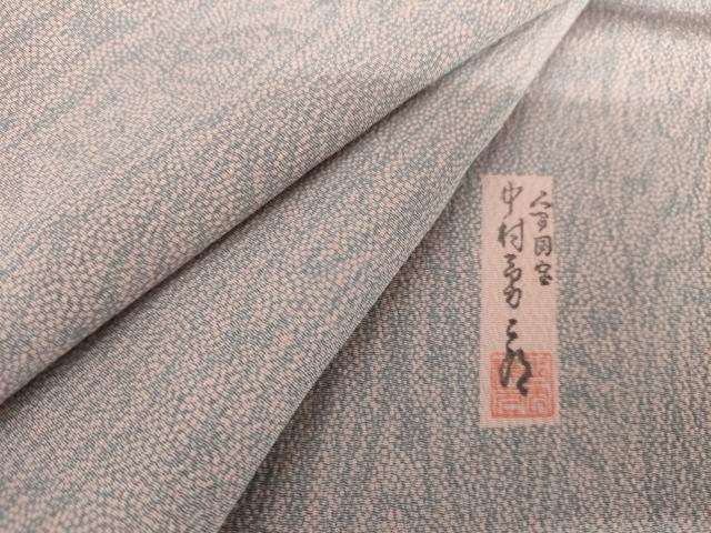 平和屋着物●重要無形文化財　人間国宝　中村勇二郎　江戸小紋　杢目文　正絹　逸品　AABJ3205cs