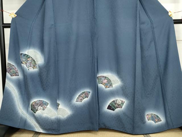 平和屋着物●訪問着　絞り　辻が花　地紙草花文　暈し染め　金彩　鈴乃屋扱い　正絹　逸品　AABJ3206cs