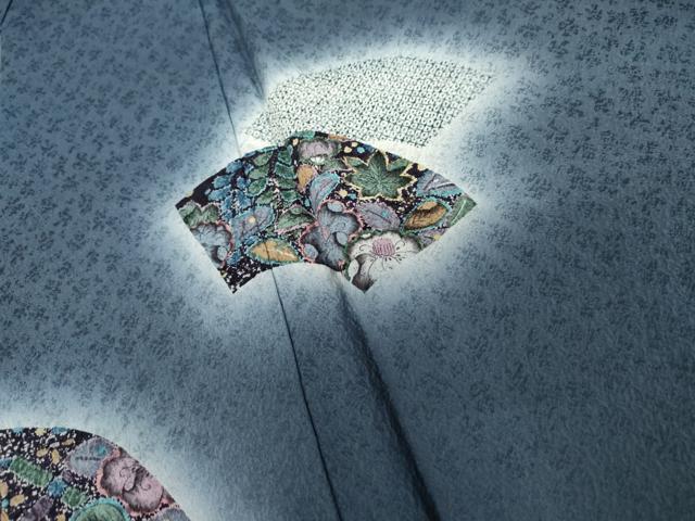 平和屋着物●訪問着　絞り　辻が花　地紙草花文　暈し染め　金彩　鈴乃屋扱い　正絹　逸品　AABJ3206cs