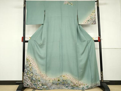平和屋着物●訪問着　辻が花　暈し染め　金彩　正絹　逸品　AABJ3210cs