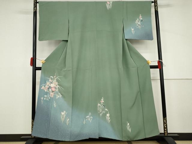 平和屋着物●訪問着　友禅　飾花文　暈し染め　正絹　逸品　AABJ3220cs