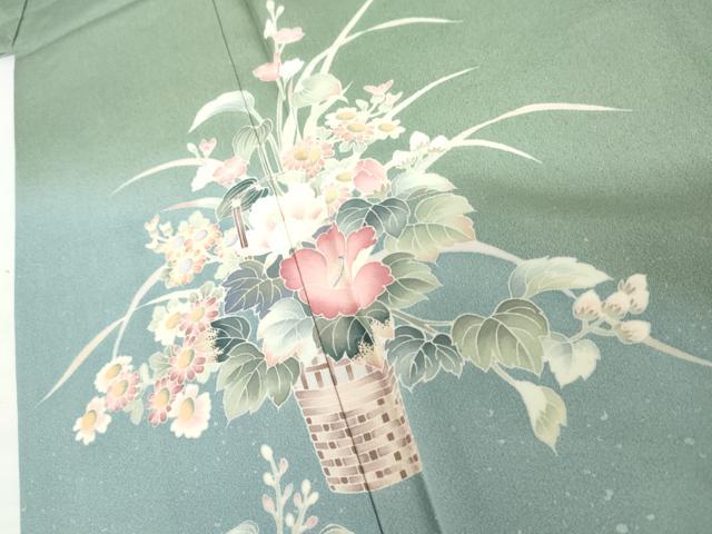 平和屋着物●訪問着　友禅　飾花文　暈し染め　正絹　逸品　AABJ3220cs