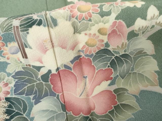 平和屋着物●訪問着　友禅　飾花文　暈し染め　正絹　逸品　AABJ3220cs
