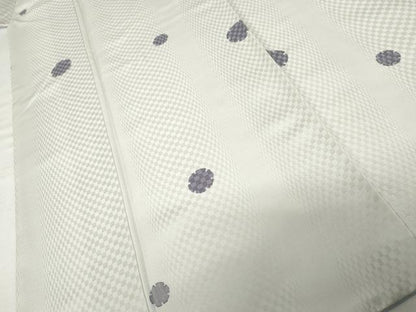 平和屋着物●お召　雪輪文　正絹　逸品　AABJ3221cs