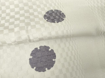平和屋着物●お召　雪輪文　正絹　逸品　AABJ3221cs