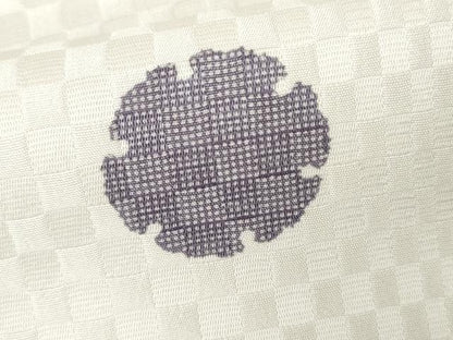 平和屋着物●お召　雪輪文　正絹　逸品　AABJ3221cs