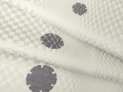 平和屋着物●お召　雪輪文　正絹　逸品　AABJ3221cs