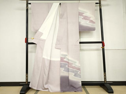平和屋着物●訪問着　霞文　暈し染め　正絹　逸品　未使用　AABJ3223cs