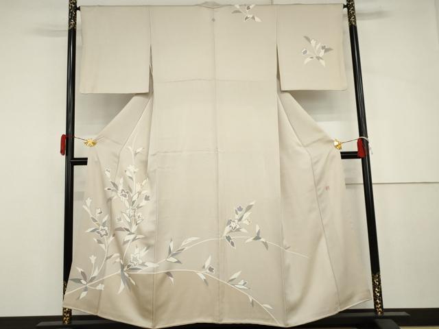 平和屋着物●現代の名工　京友禅 村田道宣　訪問着　枝花文　正絹　逸品　AABJ3226cs