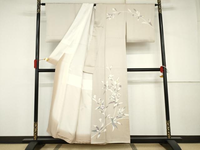 平和屋着物●現代の名工　京友禅 村田道宣　訪問着　枝花文　正絹　逸品　AABJ3226cs