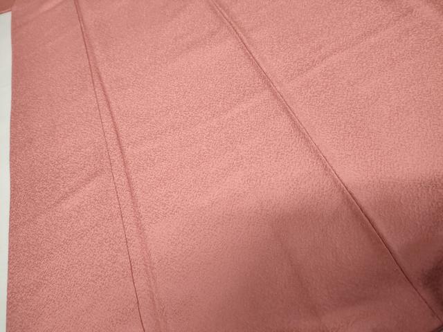 平和屋着物●上質な色無地　紋意匠　紅梅色　正絹　逸品　AABJ3230cs